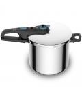 Olla a presión tefal secure trendy p2584401/ ø25cm/ 8l/ acero inoxidable/ apta para inducción