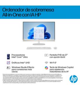 Pc all in one hp 27-cr2014ns intel core ultra 5-225u/ 16gb/ 512gb ssd/ 27'/ win11