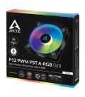Ventilador arctic p12 pwm pst a-rgb/ 12cm/ negro