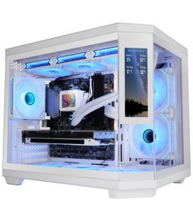 Caja gaming minitorre mars gaming mc-3tcorelcdm/ blanca