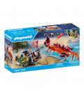Playmobil batalla con el cangrejo gigante