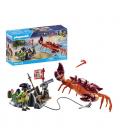 Playmobil batalla con el cangrejo gigante
