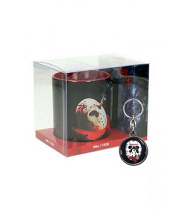 Poster mascara taza + regalo llavero metalico viernes 13