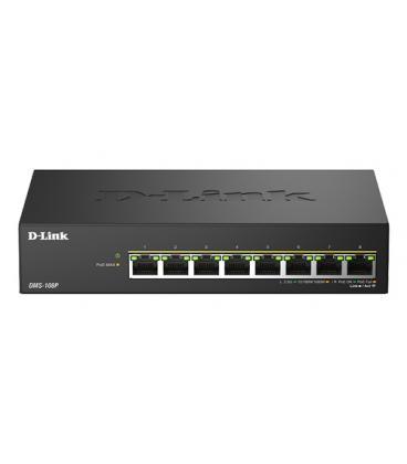 D-Link DMS-108P/E switch No administrado 2.5G Ethernet (100/1000/2500) Energía sobre Ethernet (PoE) Negro
