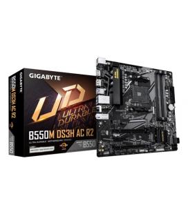 GIGABYTE B550M DS3H AC R2 Placa base - Procesadores AMD Ryzen 5000, VRM de 5+3 fases, hasta 4733 MHz DDR4 (O.C.), 1x M.2 PCIe 4.