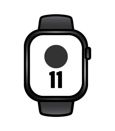 Apple watch series 11/ gps/ cellular/ 46mm/ titanio negro pizarra/ correa deportiva negro pizarra (m/l)