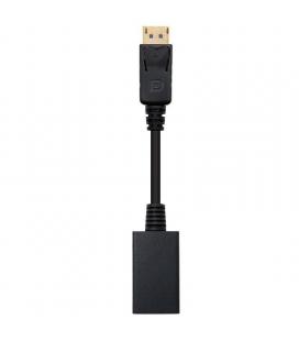 Conversor nanocable 10.16.0502/ displayport macho - hdmi hembra/ 15cm/ negro