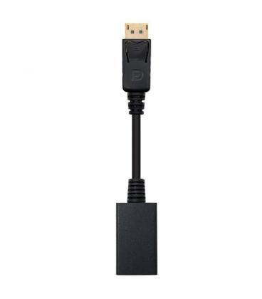 Conversor nanocable 10.16.0502/ displayport macho - hdmi hembra/ 15cm/ negro