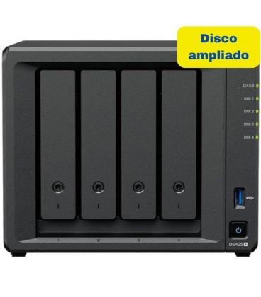 Nas synology diskstation ds425+/ 4 bahías 3.5'- 2.5'/ 2gb ddr4/ 8tb/ formato torre