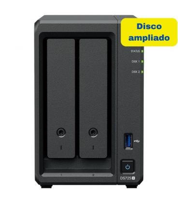 Nas synology diskstation ds725+/ 2 bahías 3.5'- 2.5'/ 4gb ddr4/ 8tb/ formato torre