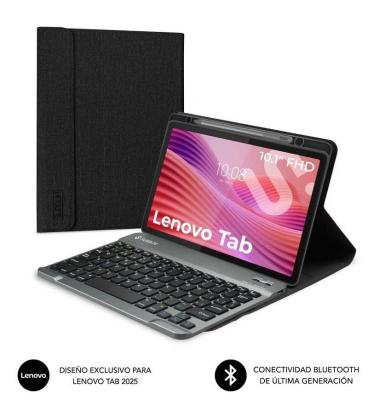 Funda con teclado subblim shock case lenovo tab 10.1' 2025/ negra