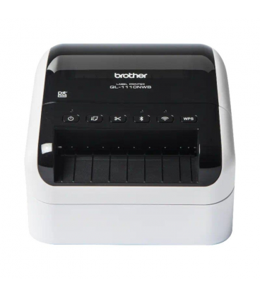 Impresora de etiquetas brother ql-1110nwbc reacondicionado/ térmica/ ancho etiqueta 103mm/ usb-wifi-bluetooth-ethernet/ blanca