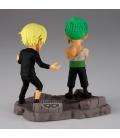Figura banpresto one piece world collectable figure log stories roronoa zoro & sanji - pulgadas...nothing...at all!!!! 8cm