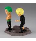 Figura banpresto one piece world collectable figure log stories roronoa zoro & sanji - pulgadas...nothing...at all!!!! 8cm
