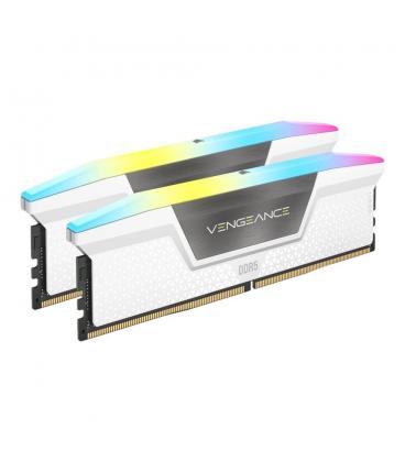 Memoria ram ddr5 32gb 2x16gb corsair vengeance rgb white - 6000 mt - s - pc5 - 24000 - cl36