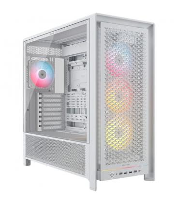 Caja ordenador gaming corsair frame 5000d rs atx argb cristal templado blanco