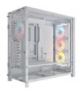 Caja ordenador gaming corsair frame 5000d rs atx argb cristal templado blanco