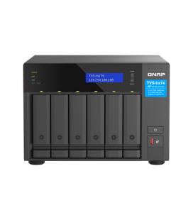Servidor nas qnap tvs - h674t 6 bahias 32gb gigabit ethernet