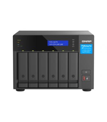 Servidor nas qnap tvs - h674t 6 bahias 32gb gigabit ethernet