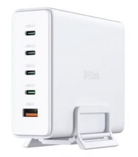 Cargador sobremesa gan d-link dcf-241/e/ 4xusb tipo-c/ 1xusb/ 240w