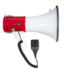 Megáfono con sirena fonestar mf-600sgu/ 25w/ usb/ sd/ a batería/ a pilas/ a 12v cc