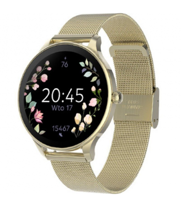 Smartwatch forever velora sb-306/ notificaciones/ frecuencia cardíaca/ oro