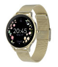 Smartwatch forever velora sb-306/ notificaciones/ frecuencia cardíaca/ oro