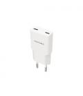 Cargador de pared nanocable 10.10.2023/ 2xusb tipo-c/ 20w/ blanco
