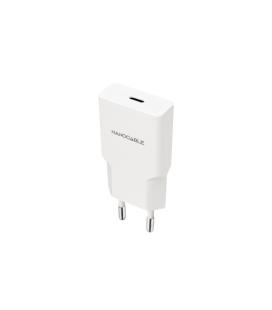 Cargador de pared nanocable 10.10.2027/ 1xusb tipo-c/ 30w/ blanco