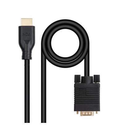 Cable conversor nanocable 10.15.4602/ vga macho - hdmi 8k macho/ 1.8m/ negro
