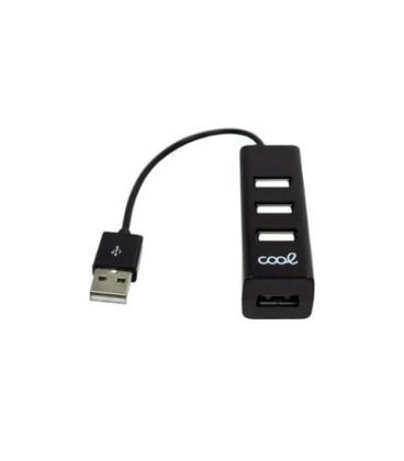 HUB USB 2.0 UNIVERSAL COOL 4 PUERTOS USB NEGRO