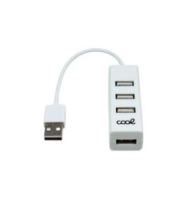 HUB USB 2.0 UNIVERSAL COOL 4 PUERTOS USB BLANCO