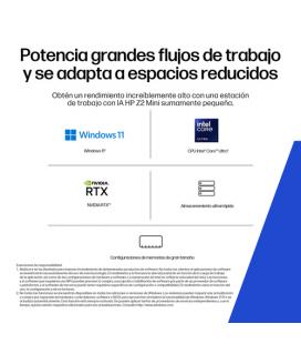 Mini ordenador hp z2 mini g1i u9 - 285k - 48gb - ssd 1tb - rtx 4000 ada - w11h