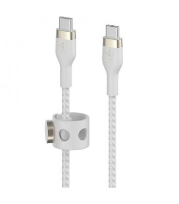 Cable usb tipo c belkin 3m - macho - macho - blanco - trenzado