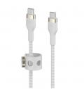Cable usb tipo c belkin 3m - macho - macho - blanco - trenzado