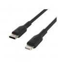 Cable lightning a usb tipo c belkin 2m - macho - macho - negro - trenzado