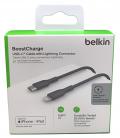 Cable lightning a usb tipo c belkin 2m - macho - macho - negro - trenzado