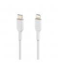 Cable lightning a usb tipo c belkin 2m - macho - macho - blanco - trenzado
