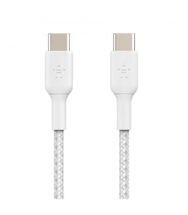 Cable usb tipo c belkin 2m - macho - macho - blanco - trenzado