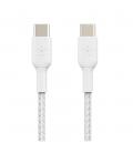 Cable usb tipo c belkin 2m - macho - macho - blanco - trenzado