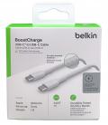 Cable usb tipo c belkin 2m - macho - macho - blanco - trenzado