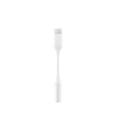Adaptador usb tipo c a jack 3.5mm samsung 8cm - macho - hembra - blanco