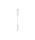 Adaptador usb tipo c a jack 3.5mm samsung 8cm - macho - hembra - blanco