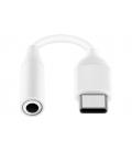 Adaptador usb tipo c a jack 3.5mm samsung 8cm - macho - hembra - blanco
