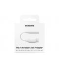 Adaptador usb tipo c a jack 3.5mm samsung 8cm - macho - hembra - blanco