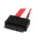 Adaptador sata startech 0.5m - macho - hembra - rojo