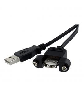 Cable usb 2.0 startech 0.30m - macho - hembra - negro