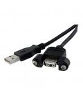 Cable usb 2.0 startech 0.30m - macho - hembra - negro