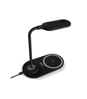 LÁMPARA LED + BASE CARGA QI COOL NEGRO