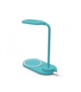 LÁMPARA LED + BASE CARGA QI COOL CELESTE